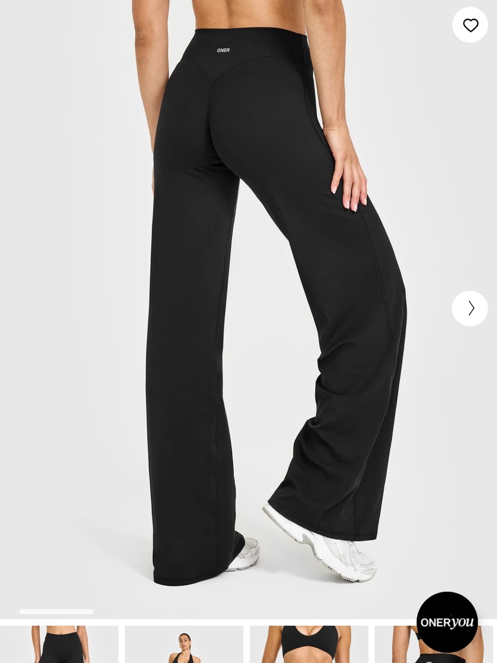 Oner Active Black Soft Motion Flared Leg Pant Leggings Large